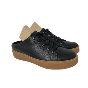 Naturalizer Morrison Mule Black Leather Lace Up Casual Comfort Sneakers 9 Wide